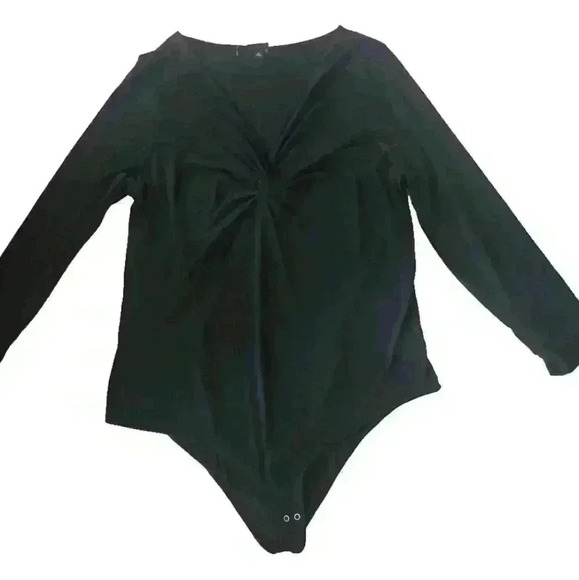 Torrid Womens Black Twist Front Long Sleeve Bodysuit 3 - Picture 9 of 14